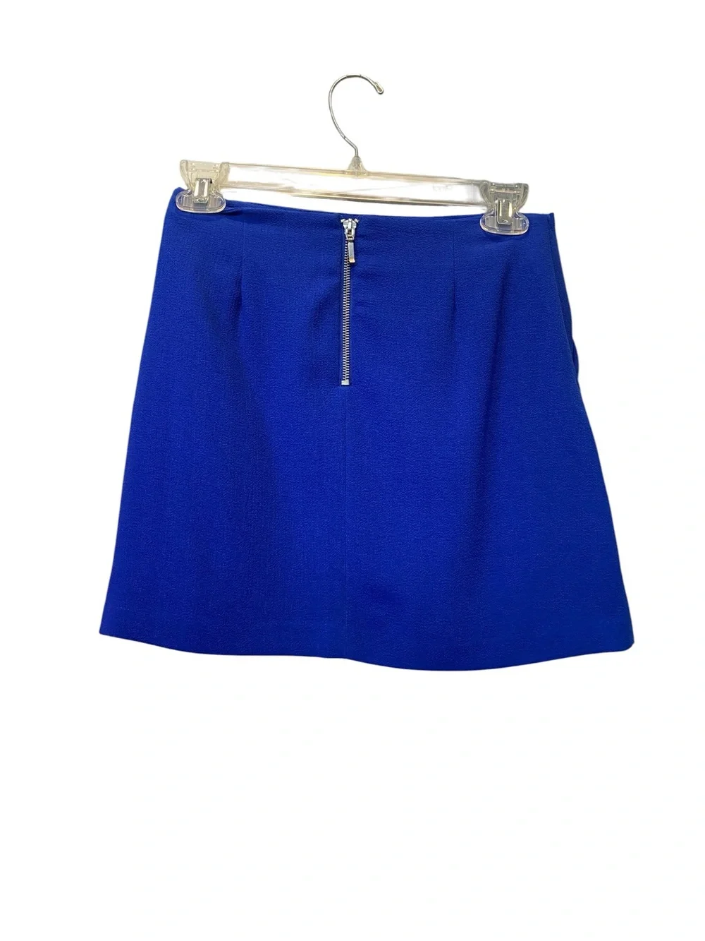 Forever 21 Royal Blue Mini Skirt Faux Wrap Black Stripe